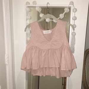 Blush Ruffle Top